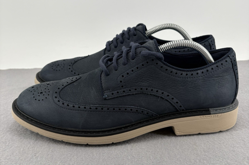 COLE HAAN Men's ZeroGrand Oxford Navy Blazer Nubuck Leather C37686 9M Grand 360